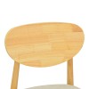 Cardith chair pakoworld rubberwood-plywood in natural shade-grey beige fabric 48x51x78cm