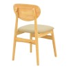 Cardith chair pakoworld rubberwood-plywood in natural shade-pu beige 48x51x78cm
