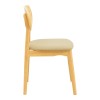 Cardith chair pakoworld rubberwood-plywood in natural shade-pu beige 48x51x78cm