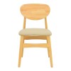 Cardith chair pakoworld rubberwood-plywood in natural shade-pu beige 48x51x78cm