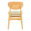 Cardith chair pakoworld rubberwood-plywood in natural shade-pu beige 48x51x78cm