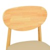 Cardith chair pakoworld rubberwood-plywood in natural shade-pu beige 48x51x78cm