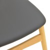 Cardith chair pakoworld rubberwood-plywood in natural shade-pu black 48x51x78cm