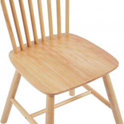 Καρέκλα Bristol pakoworld rubberwood σε φυσική απόχρωση 45x51x86εκ