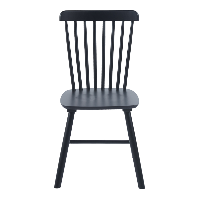 Καρέκλα Bristol pakoworld rubberwood σε μαύρη απόχρωση 45x51x86εκ