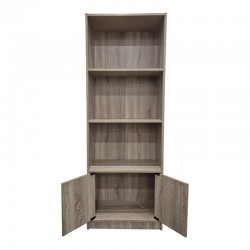 Βιβλιοθήκη Tekaro pakoworld σε sonoma απόχρωση 60x29x166εκ