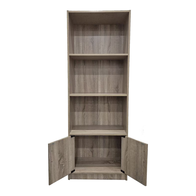 Βιβλιοθήκη Tekaro pakoworld σε sonoma απόχρωση 60x29x166εκ