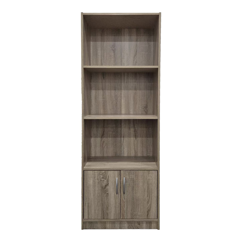 Βιβλιοθήκη Tekaro pakoworld σε sonoma απόχρωση 60x29x166εκ