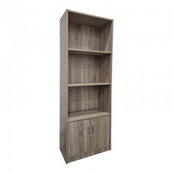 Βιβλιοθήκη Tekaro pakoworld σε sonoma απόχρωση 60x29x166εκ