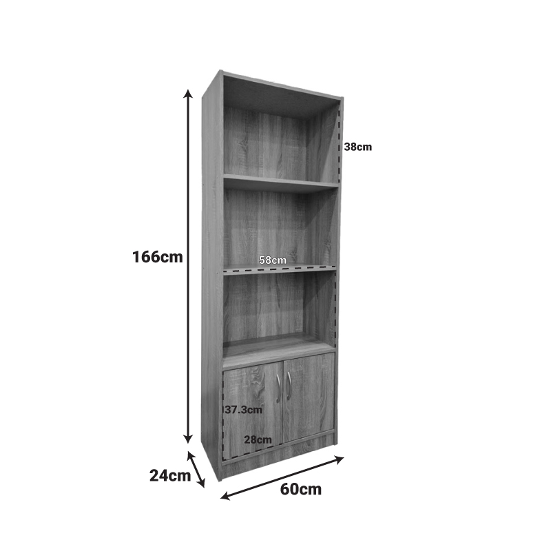 Tekaro pakoworld bookcase in white shade 60x29x166cm Tekaro pakoworld bookcase in white shade 60x29x166cm