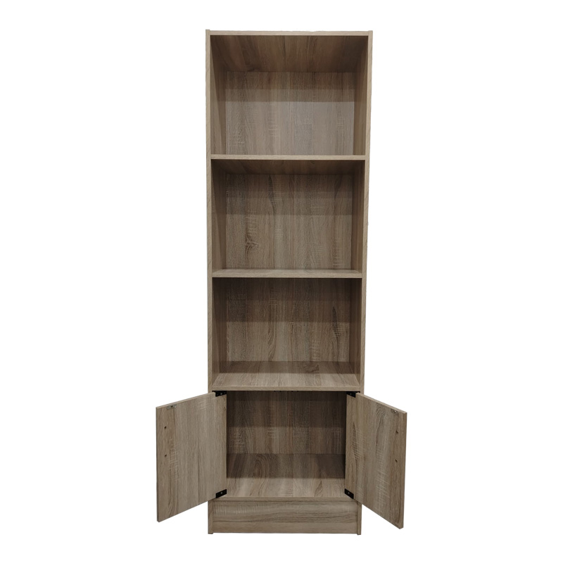 Βιβλιοθήκη Tekaro I pakoworld σε sonoma απόχρωση 57x33x180εκ