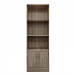 Βιβλιοθήκη Tekaro I pakoworld σε sonoma απόχρωση 57x33x180εκ