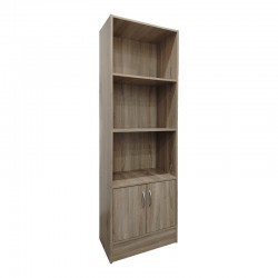 Βιβλιοθήκη Tekaro I pakoworld σε sonoma απόχρωση 57x33x180εκ
