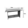 Votalo pakoworld coffee table in anthracite shade 80x40x42cm