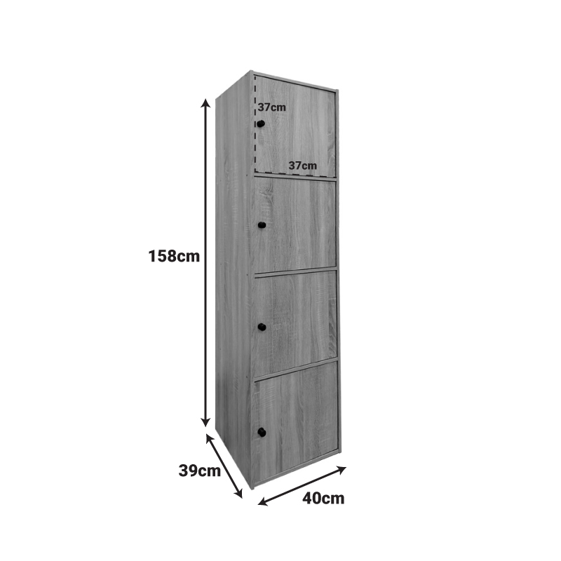 Gabino pakoworld column cabinet in sonoma shade 40x39x158cm