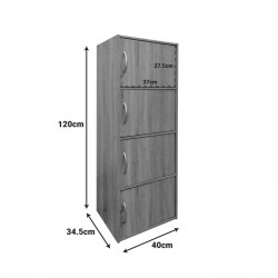 Gabino I pakoworld column cabinet in sonoma shade 40x34.5x120cm
