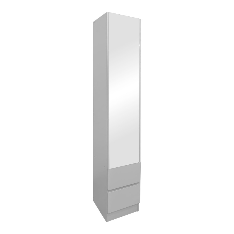 Lostro pakoworld column cabinet with mirror in white 29.5x30x164.5cm
