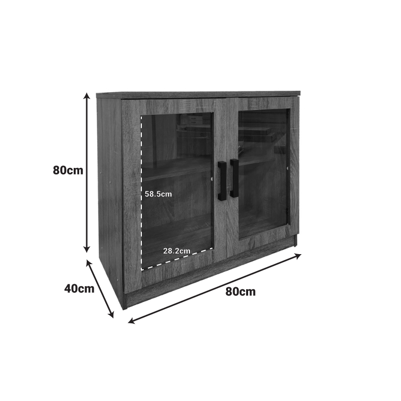 Shoe cabinet Sapato pakoworld in oak color 80x40x80cm