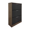 Shoe rack Savaz pakoworld in oak-anthracite 60x24x114cm