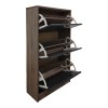 Shoe rack Savaz pakoworld in oak-anthracite 60x24x114cm