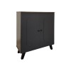 Shoe rack-cabinet Cathi pakoworld in oak-anthracite shade 80x34x95cm