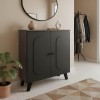 Shoe rack-cabinet Cathi pakoworld in oak-anthracite shade 80x34x95cm