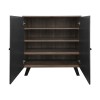 Shoe rack-cabinet Cathi pakoworld in oak-anthracite shade 80x34x95cm