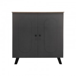 Shoe rack-cabinet Cathi pakoworld in oak-anthracite shade 80x34x95cm Shoe rack-cabinet Cathi pakoworld in oak-anthracite shade 80x34x95cm