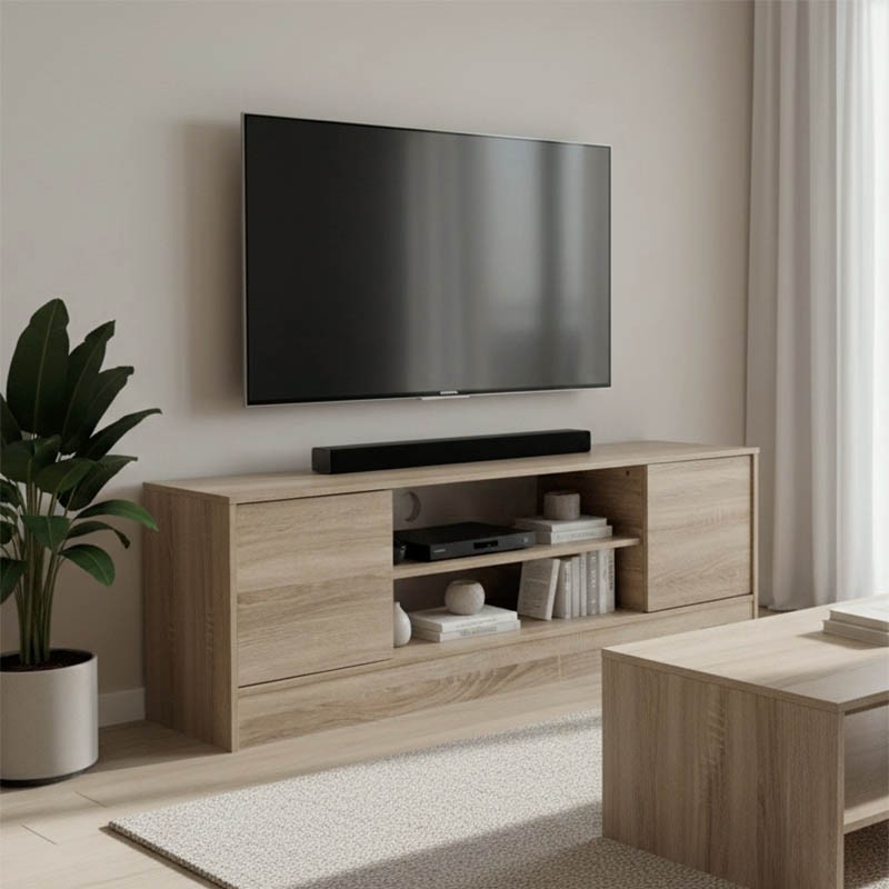 Sasa pakoworld TV cabinet in sonoma shade 120x35x41.5cm
