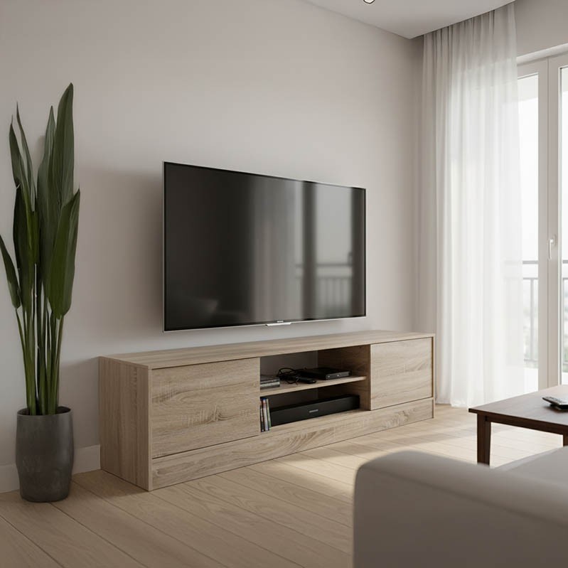 Sasa pakoworld TV cabinet in sonoma shade 150x35x41.5cm