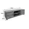 Serank pakoworld TV cabinet in sonoma shade 120x40x40cm