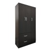 Three-door wardrobe with 2 drawers Lego pakoworld in wenge color 90x42x180cm