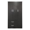 Three-door wardrobe with 2 drawers Lego pakoworld in wenge color 90x42x180cm