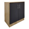 Shoe cabinet for 6 pairs of shows Souken pakoworld in sonoma-dark grey color 60x40x80cm
