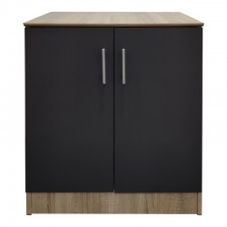 Παπουτσοθήκη-ντουλάπι Souken pakoworld 6 ζευγών σε sonoma-ανθρακί απόχρωση 60x40x80εκ