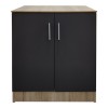 Shoe cabinet for 6 pairs of shows Souken pakoworld in sonoma-dark grey color 60x40x80cm