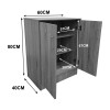 Shoe cabinet for 6 pairs of shows Souken pakoworld in sonoma-dark grey color 60x40x80cm