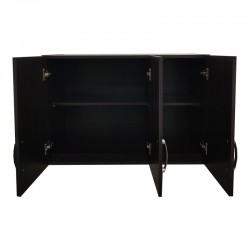 Ντουλάπα τρίφυλλη με 2 συρτάρια και πατάρι Lego pakoworld σε wenge απόχρωση 90x42x240εκ