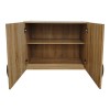Two-door wardrobe with 2 drawers and loftLego pakoworld in oak color 80x42x240cm