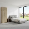 Two-door wardrobe with loft Lego pakoworld in oak color 80x42x240cm