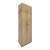 Two-door wardrobe with loft Lego pakoworld in oak color 80x42x240cm