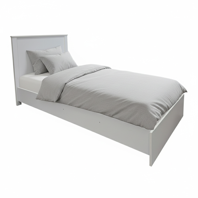 Athos pakoworld bed in white shade 90x190cm