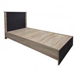 Athos pakoworld bed in sonoma-anthracite shade 90x190cm