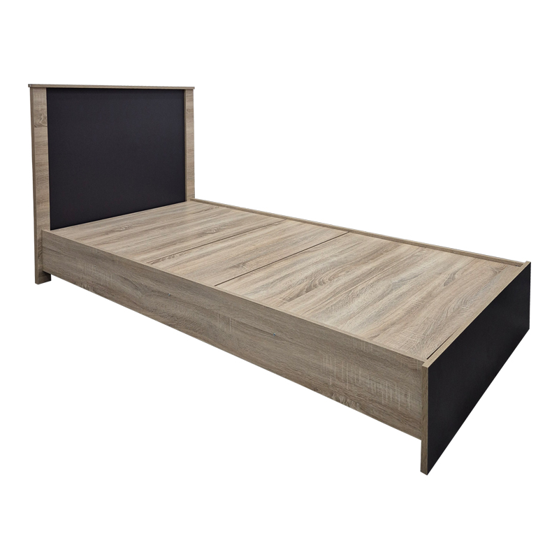 Athos pakoworld bed in sonoma-anthracite shade 90x190cm
