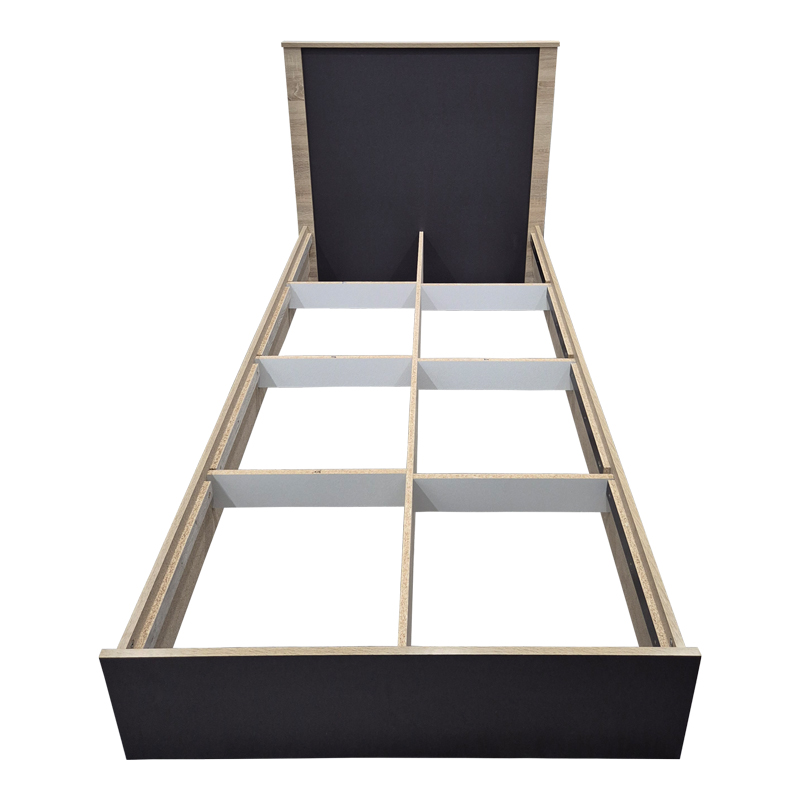 Athos pakoworld bed in sonoma-anthracite shade 90x190cm