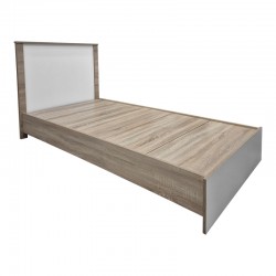 Athos pakoworld bed in sonoma-white shade 90x190cm