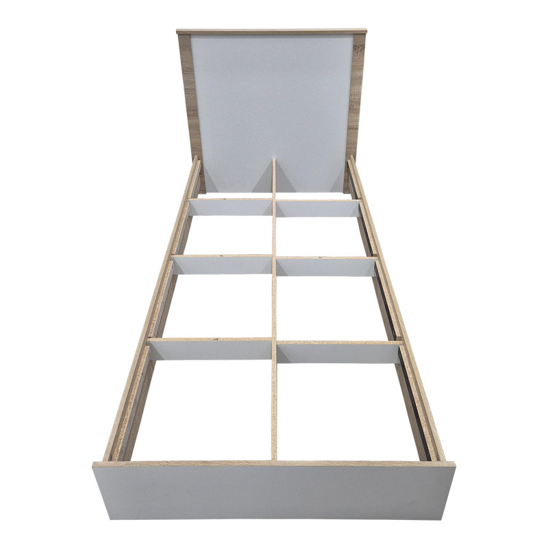 Athos pakoworld bed in sonoma-white shade 90x190cm