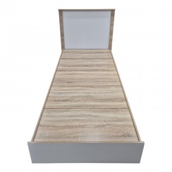 Athos pakoworld bed in sonoma-white shade 90x190cm