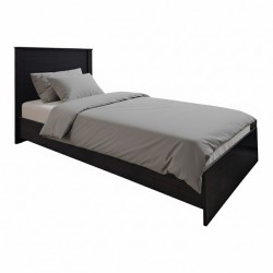 Athos pakoworld bed in wenge shade 90x190cm