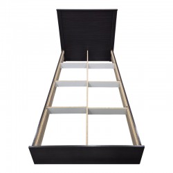 Athos pakoworld bed in wenge shade 90x190cm